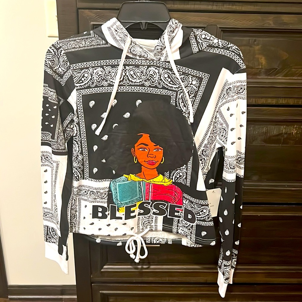 BLESSED hooded top